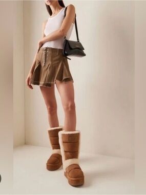 UGG Women's Chillapeak Chestnut Shearling-Lined Tall Boots